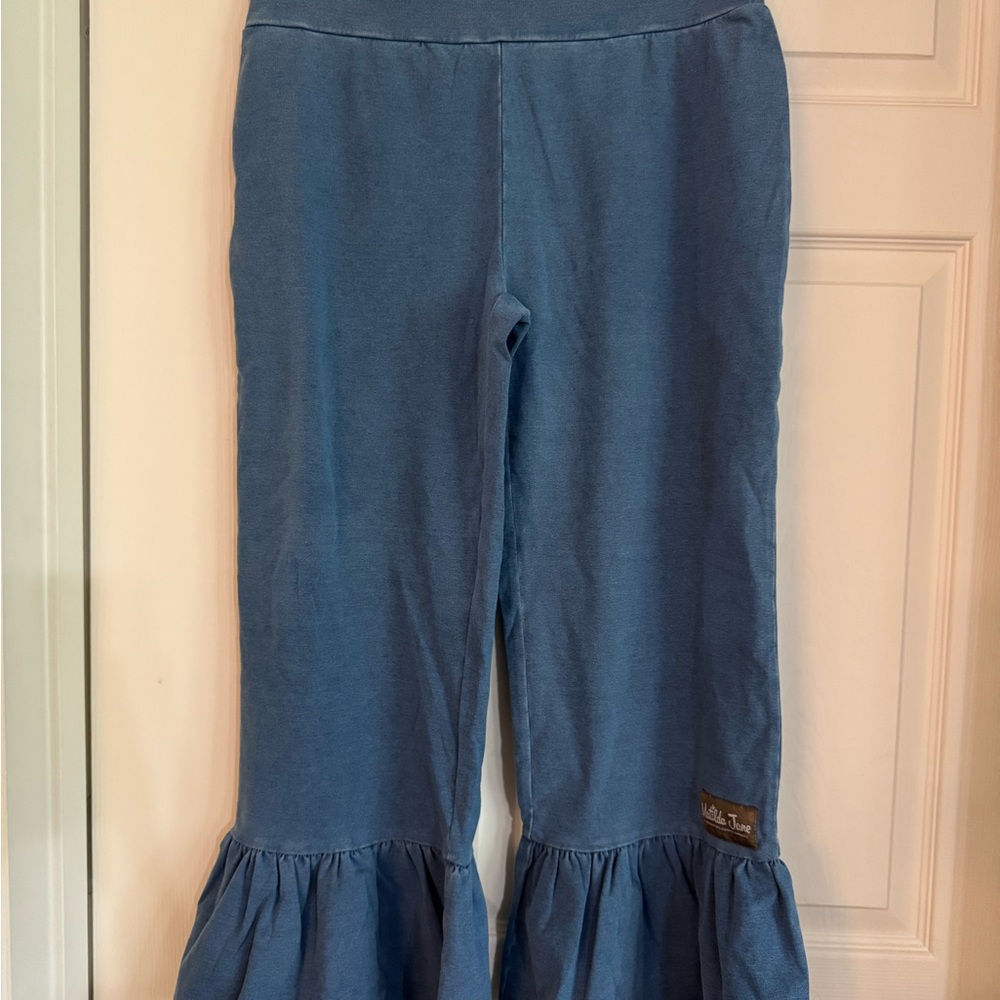 Matilda Jane Blue Ruffle Ankle Pants